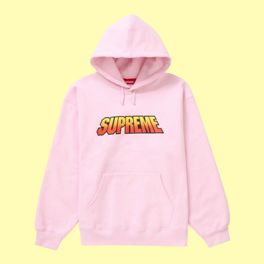 SUPREME Hooded gradient light pink.